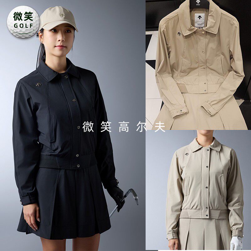 2026秋季新款韩国代购简约气质高尔夫球服女士休闲翻领夹克外套