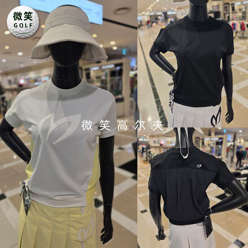 2026夏韩国代购MASTERBUNNY圆领蝴蝶结高尔夫球服女士宽松短袖T恤