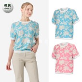 印花圆领高尔夫球服女士舒适短袖 韩国代购 T恤GOLF 2025夏新款 特价