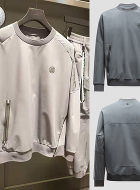 2025春季新品韩国代购GFOR*高尔夫男士圆领运动套头夹克外套上衣