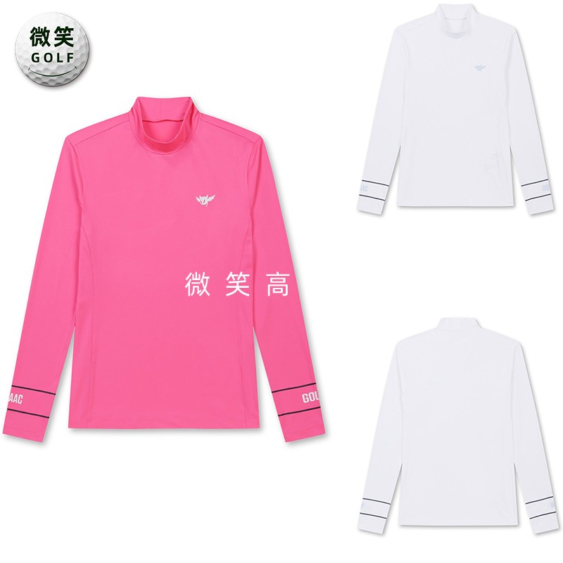 2025春款韩国代购WAA*高领舒适透气高尔夫服装女士长袖打底衫GOLF