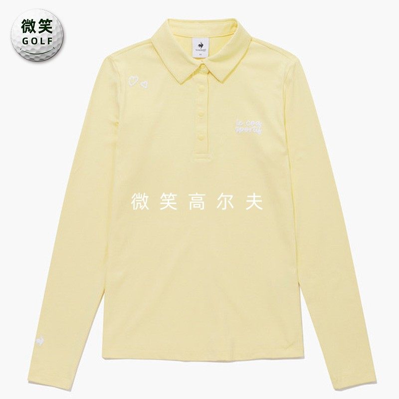 高尔夫女士翻领舒适运动长袖T恤