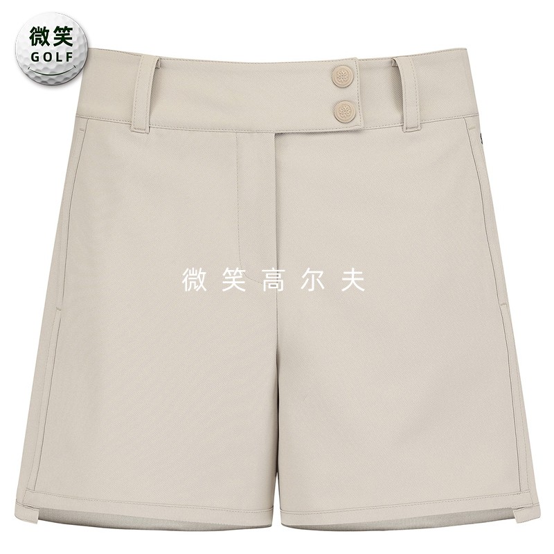 高尔夫女士松紧腰不规则运动短裤