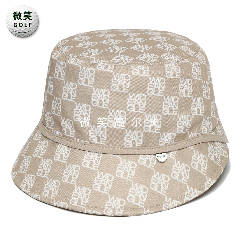 高爾夫球帽女字母格紋運動有頂帽