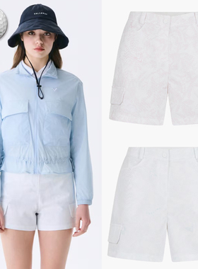 2025夏新品韩国代购CALLAWA*高尔夫球裤女士印花口袋运动工装短裤