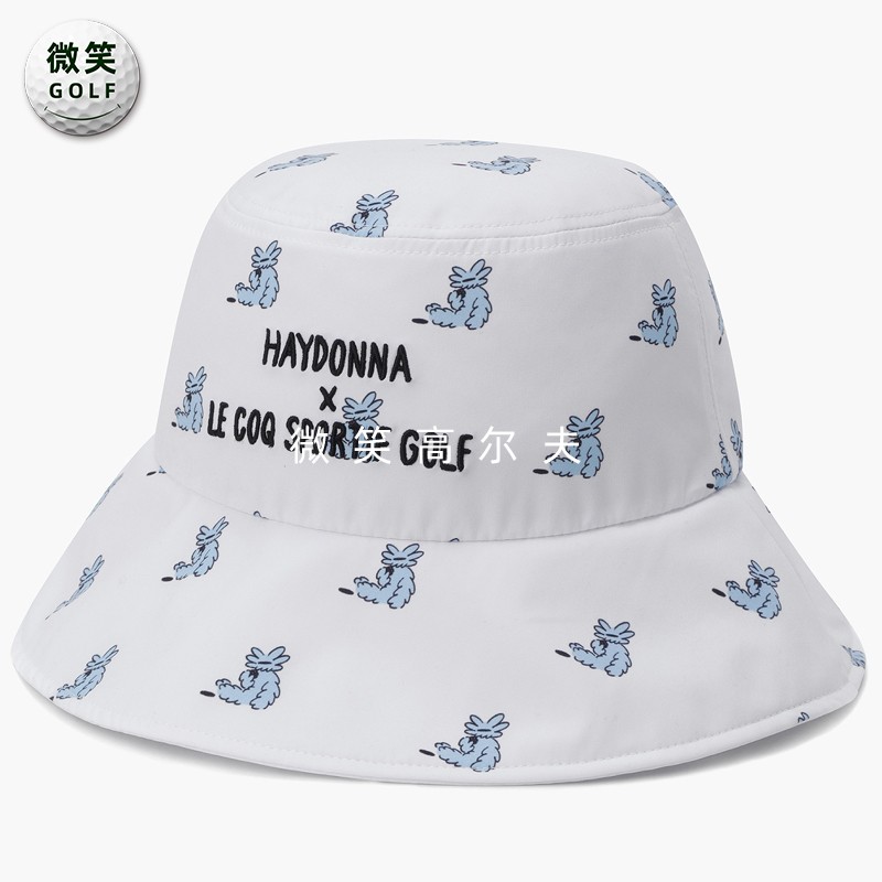高尔夫女图案遮阳防风运动渔夫帽