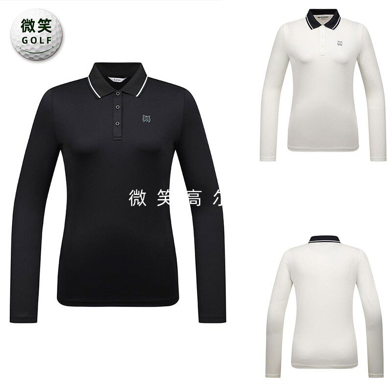特价2025秋韩国代购LYNX简约线条高尔夫服装女士运动舒适长袖T恤