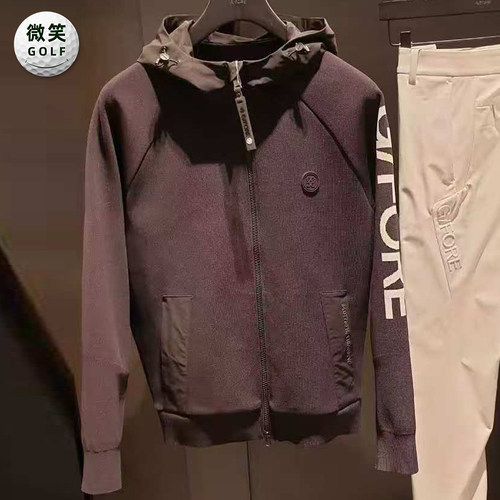 高尔夫男士连帽插肩运动卫衣外套