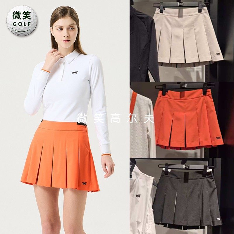 高尔夫女士配色时尚百褶运动短裙