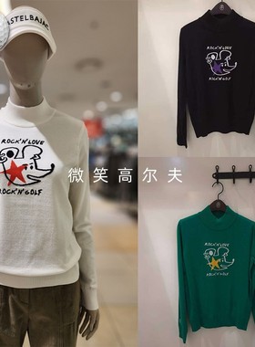 2025冬新款韩国代购CASTELBAJAC刺绣半高领高尔夫球服女士针织衫