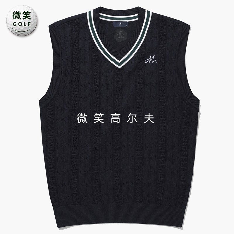 2025春新品韩国代购MUNSINGWEA*高尔夫男士V领运动针织背心马甲