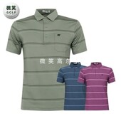 运动短袖 特价 渐变条纹高尔夫球服男士 韩国代购 T恤GOLF 2025夏新款