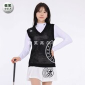 V领镂空高尔夫球服女士百搭马甲背心GOLF 韩国代购 特价 2025夏新款