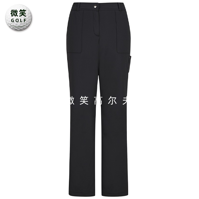 2025冬新品韩国代购PING高尔夫球裤女松紧腰口袋收腿运动夹棉长裤