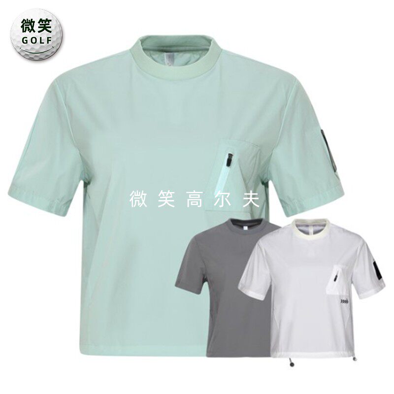 特价2025夏新款韩国代购圆领休闲高尔夫球服女士运动短袖T恤GOLF