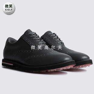 GFORE高尔夫男进口牛皮防水防滑系带运动鞋 韩国代购 2025秋冬新品