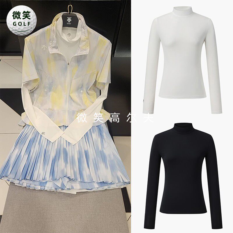 2026春新款韩国代购冷感修身高尔夫球服女士半高领透气长袖打底衫