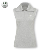 2025夏季 高尔夫球服女士无袖 新款 半拉链修身 T恤GOLF 韩国代购 特价