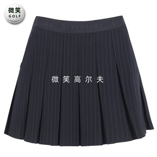 2025秋新品 ANDREWS高尔夫女士条纹百褶运动短裙带小包 韩国代购