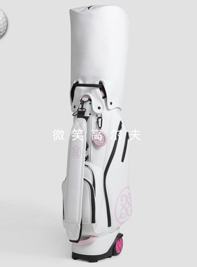 2025春新品韩国代购GFOR*高尔夫女士拉杆拖轮式运动球杆包大球袋