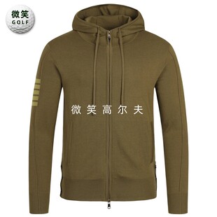 2025冬新品韩国代购amazingcre高尔夫男连帽拉链运动羊毛针织开衫