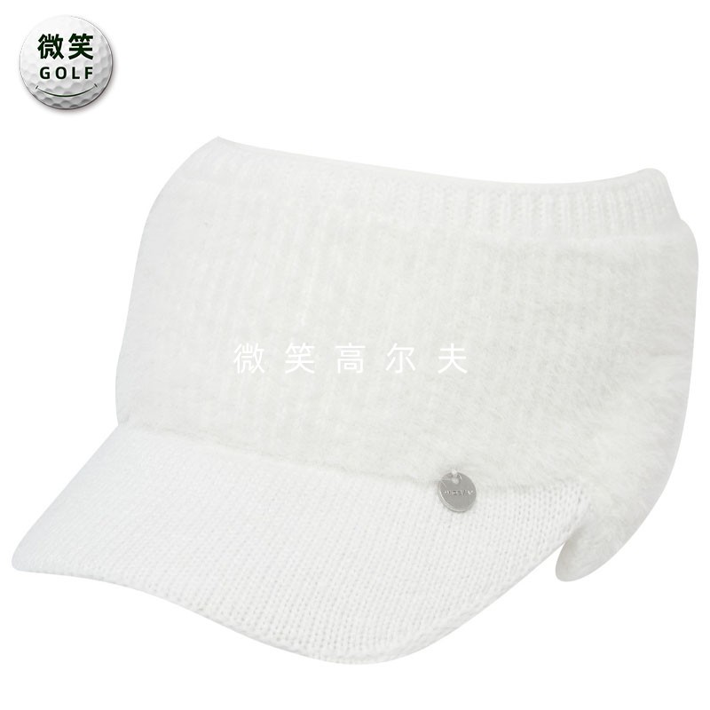 高尔夫女士护耳保暖针织无顶帽