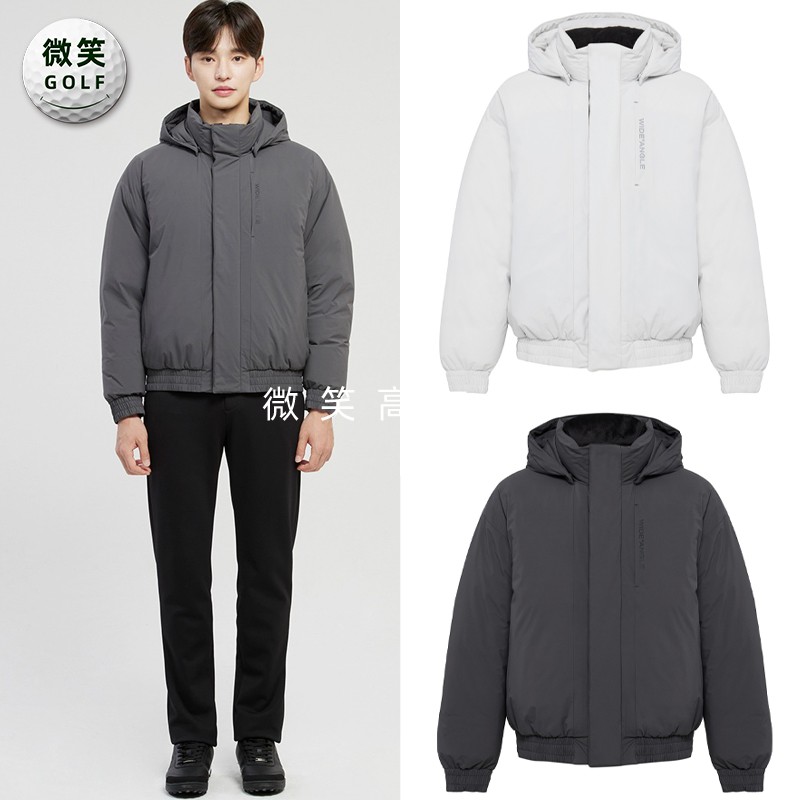 高尔夫男士连帽宽松羽绒服夹克