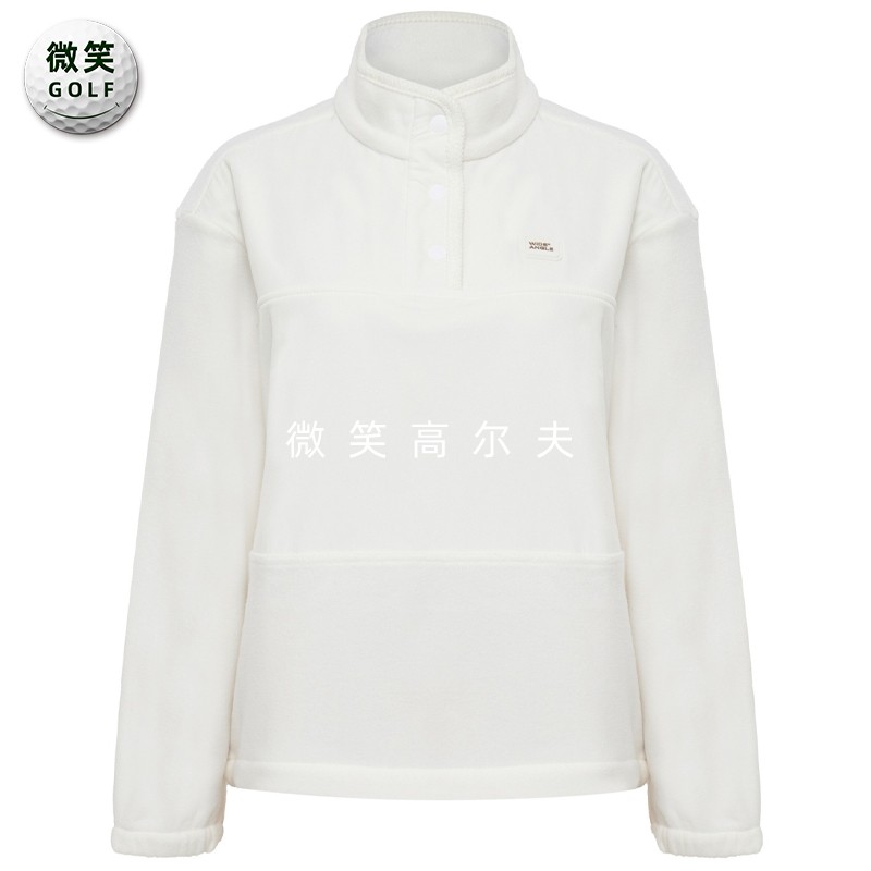 高尔夫女士高领混纺抓绒保暖卫衣