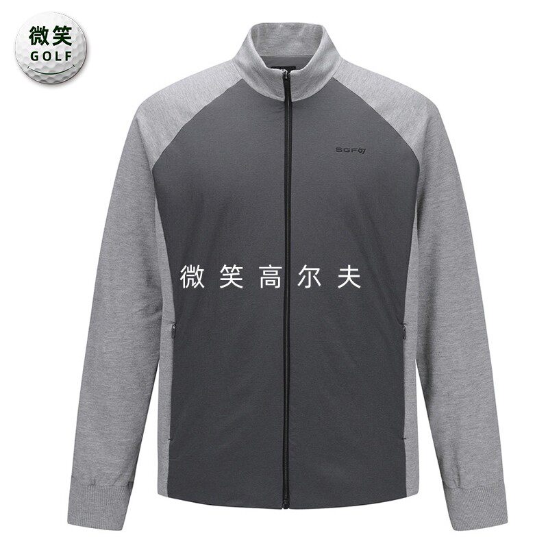特价2025冬新款韩国代购防风拼接针织高尔夫球服男士保暖羽绒外套