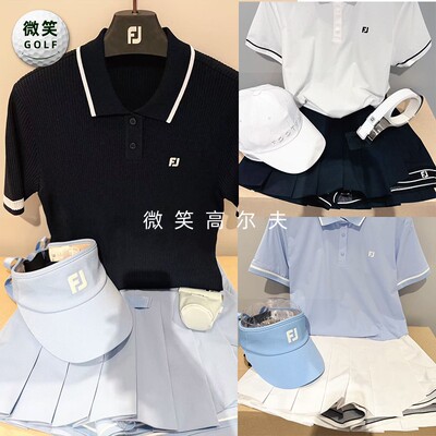 2026夏款韩国代购FOOTJOY时尚简约高尔夫服装女士防走光百褶短裙