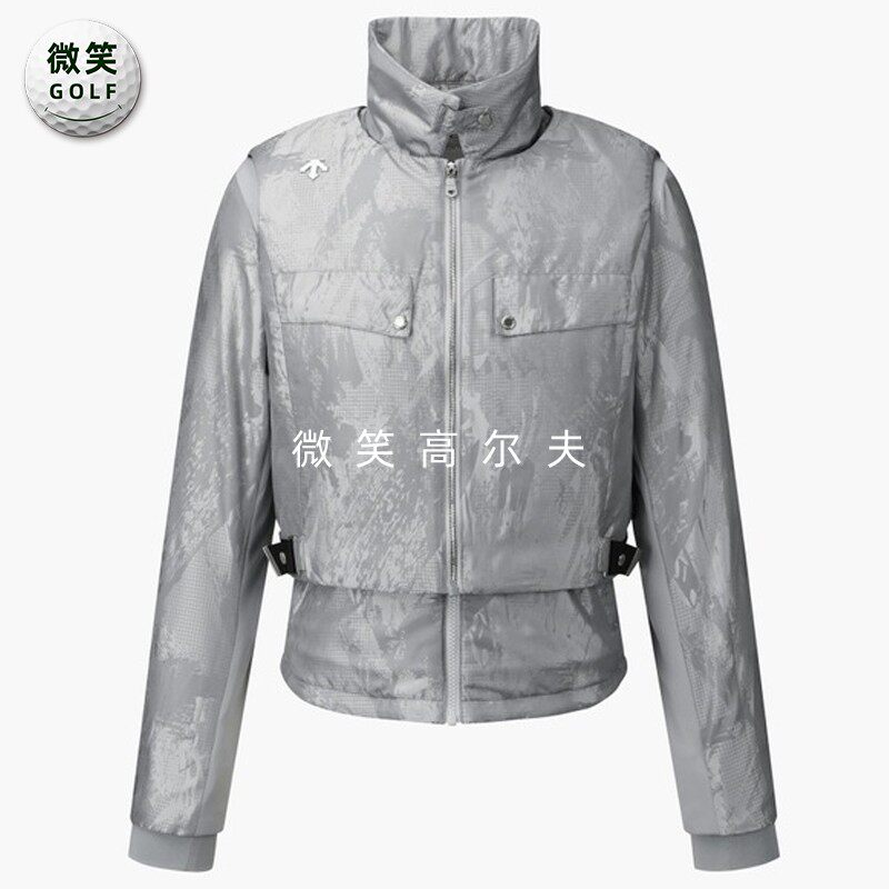 高尔夫女高领夹棉夹克外套马甲