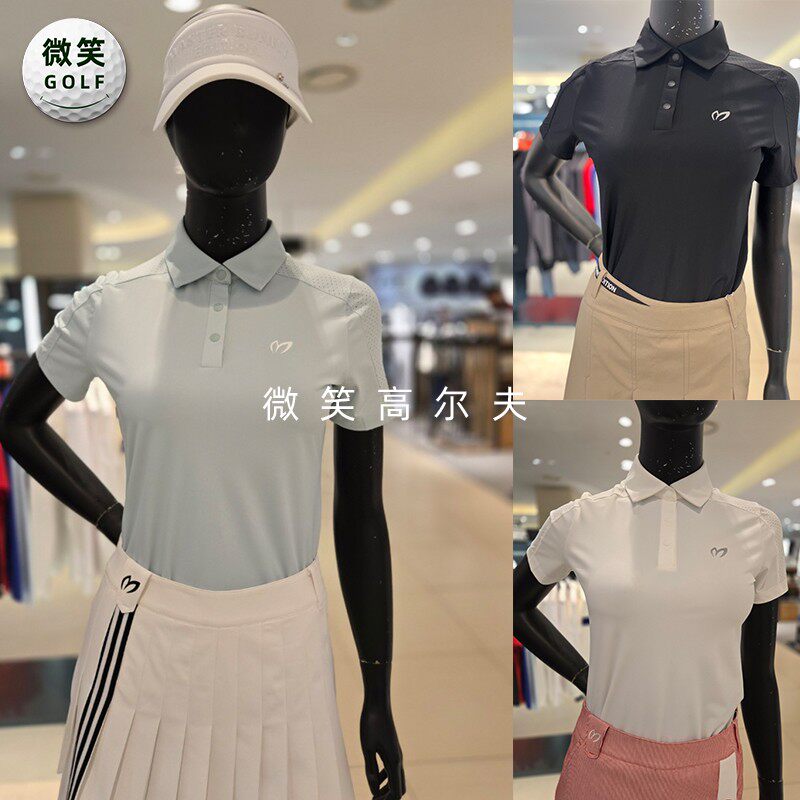 2025夏新款韩国代购MASTER PG户外运动高尔夫球服女士短袖T恤GOLF