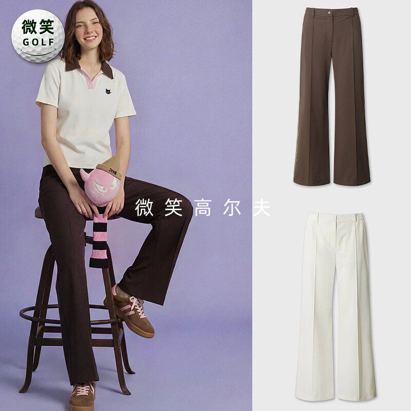 2026夏季新款韩国代购WAAC简约纯色高尔夫球服女士微喇时尚长裤