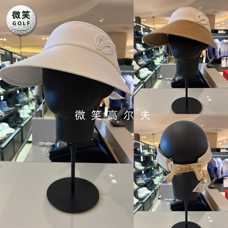 2025夏韩国代购MASTER PG蝴蝶结遮阳高尔夫球帽女士无顶草帽GOLF