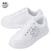 高尔夫女亮片系带防滑运动小白鞋 场地鞋 韩国代购 2025春夏新品