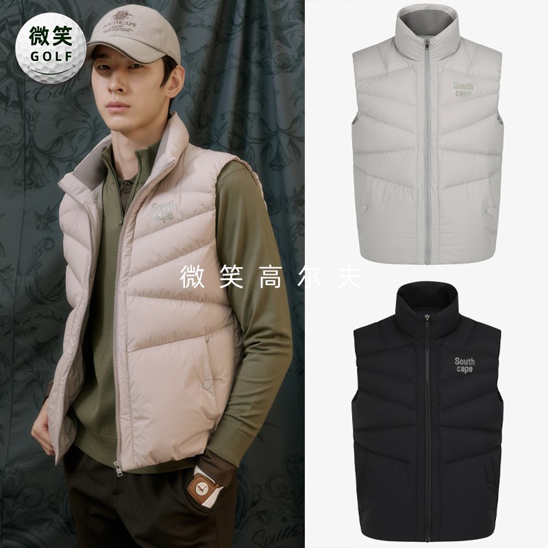 高尔夫男高领防寒运动羽绒马甲