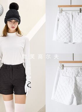 特价2025冬季新款韩国代购加厚保暖高尔夫球服女士时尚夹棉短裤