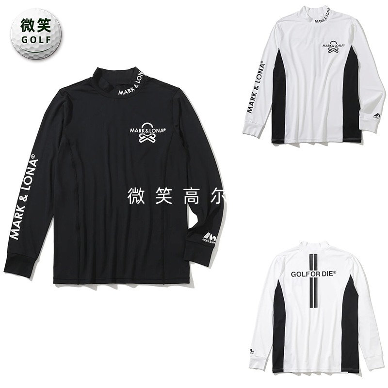 2025春款韩国代购MARKLONA冷感防晒高尔夫服装男士高领打底衫GOLF
