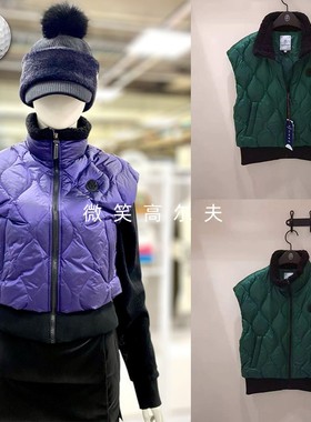 2025冬新款韩国代购CASTELBAJAC立领防风高尔夫球服女士羽绒马甲