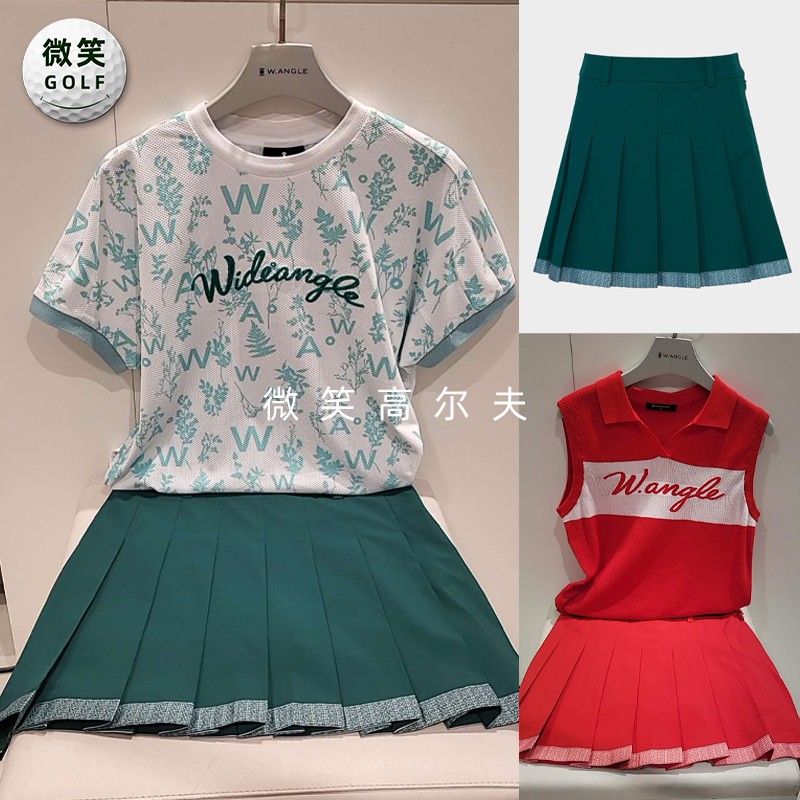 高尔夫女士配色百褶运动半身短裙