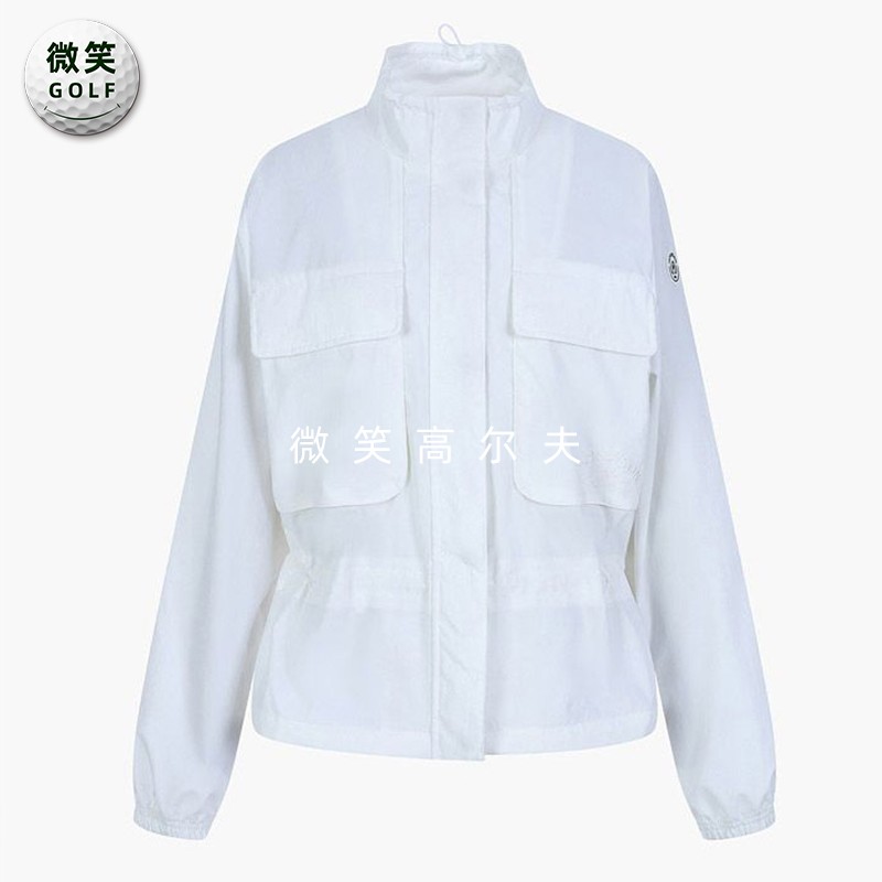 特价2026春新款韩国代购褶皱收腰高尔夫球服女士运动防风夹克外套