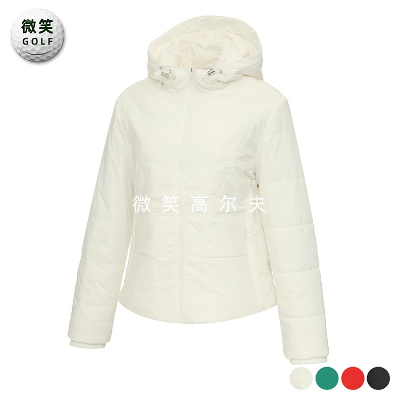 特价2025冬季新款韩国代购连帽防风高尔夫球服女士保暖棉服外套