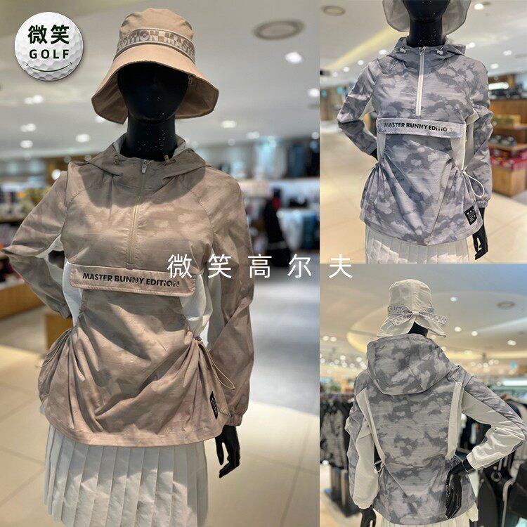 2025春款韩国代购MASTER PG休闲网状高尔夫球服女士连帽外套GOLF