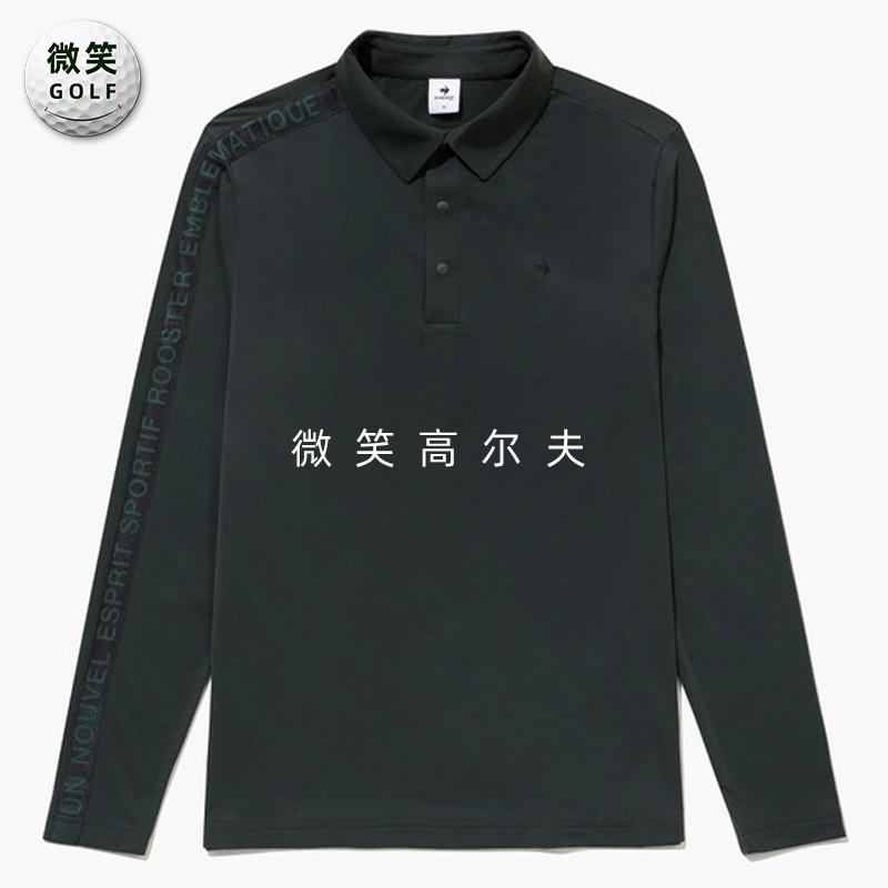 高尔夫男士翻领拉绒保暖长袖T恤