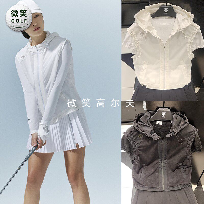 2026夏季新款韩国代购网状透气高尔夫球服女士休闲百搭连帽马甲