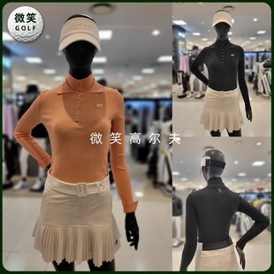 MASTER 韩国代购 PG2022秋新款 高尔夫球服立领修身 女士针织衫 GOLF