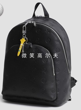 2025春新品韩国代购GFOR*高尔夫球包男女图案牛皮运动收纳双肩包