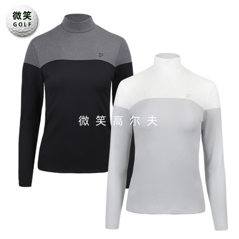 特价2025冬季新款韩国代购彩色高领高尔夫球服女士时尚长袖打底衫
