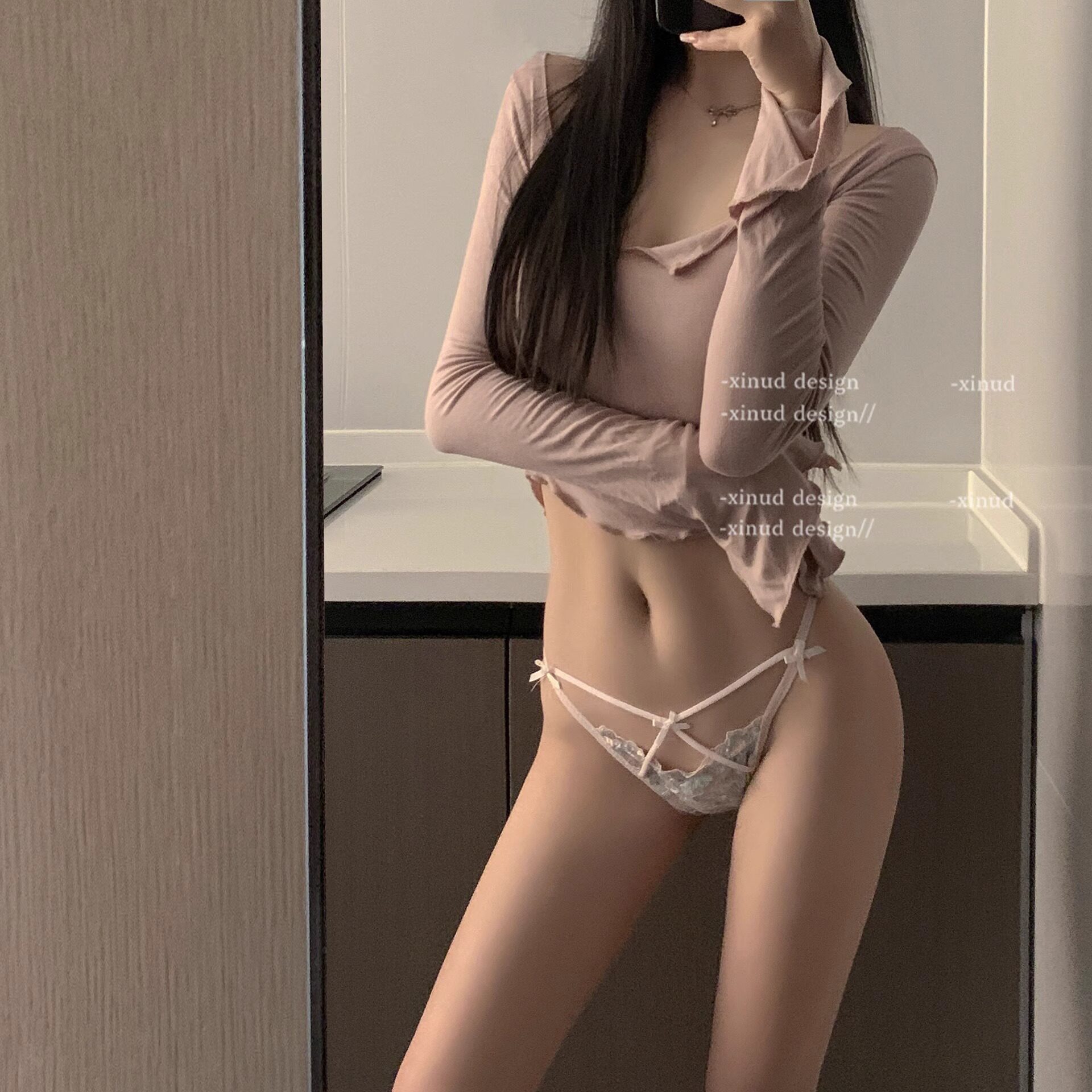 纯欲刺绣内裤女宫廷风性感薄款网纱诱惑显瘦修身低腰辣妹三角裤