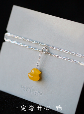 快乐纯银手链女生可爱玉髓